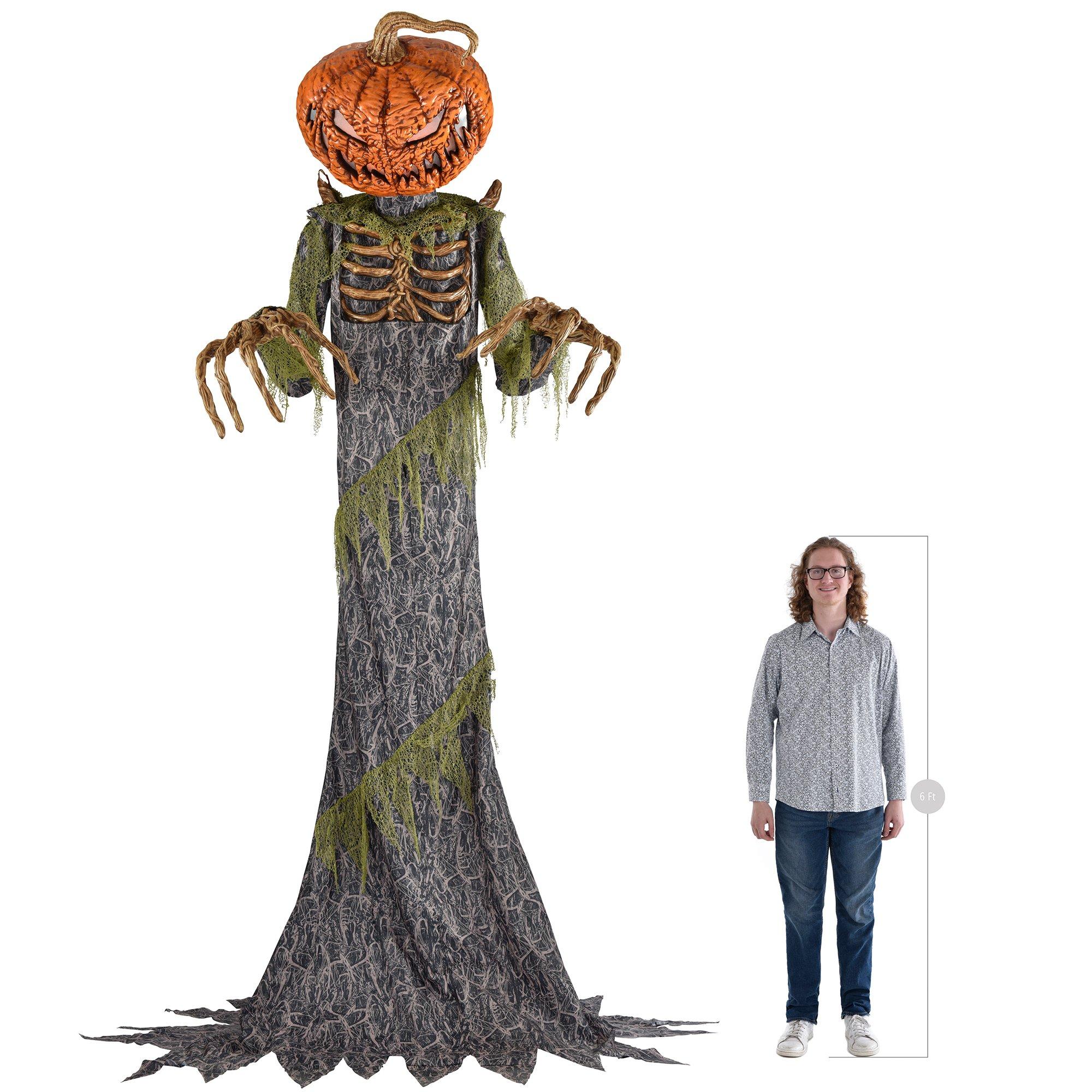Animatronic Light-Up Towering Pumpkin Creep, 12ft