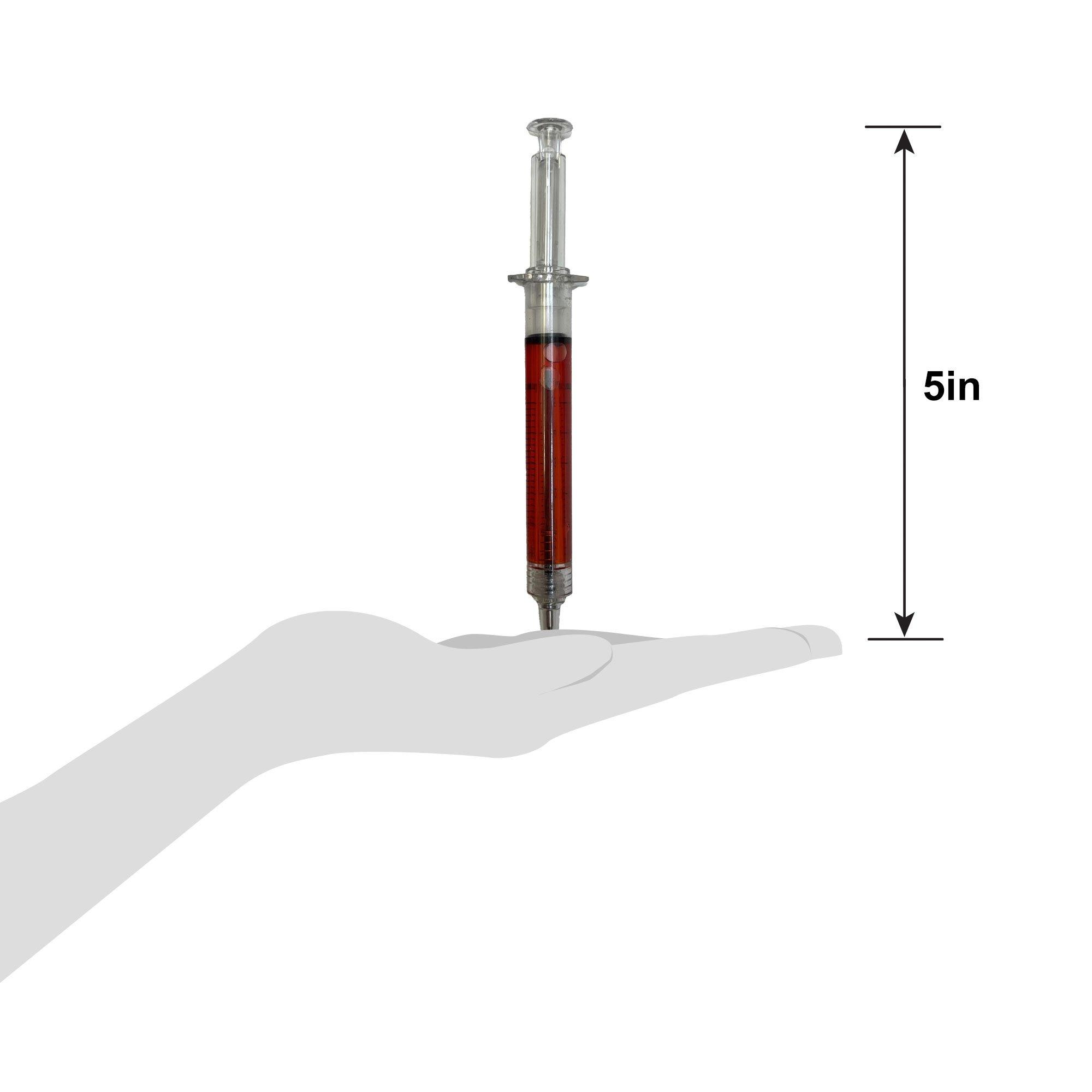 Bloody Syringe Plastic Pens, 5in, 3ct