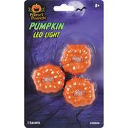 Pumpkin LED Plastic Tealights, 3ct