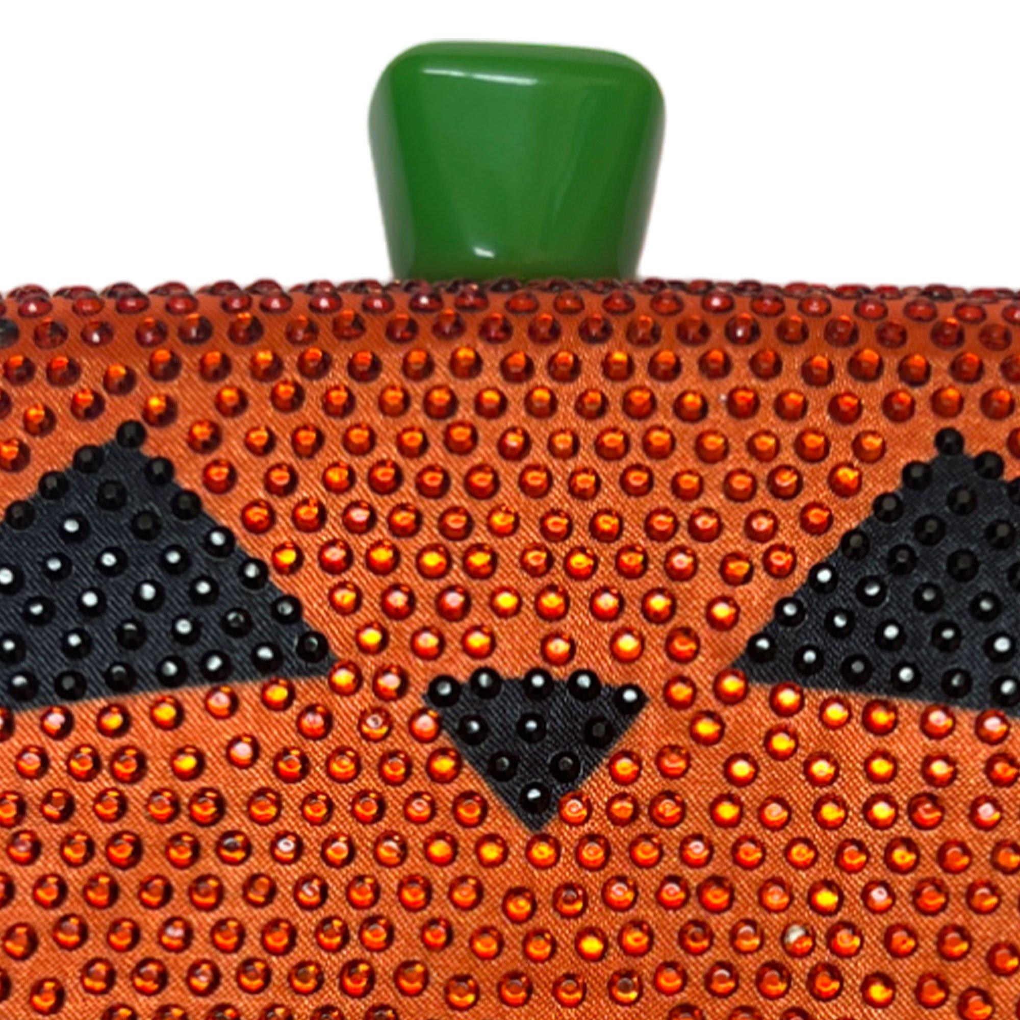 Rhinestone Pumpkin Purse