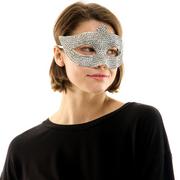 Silver Rhinestone Eye Mask