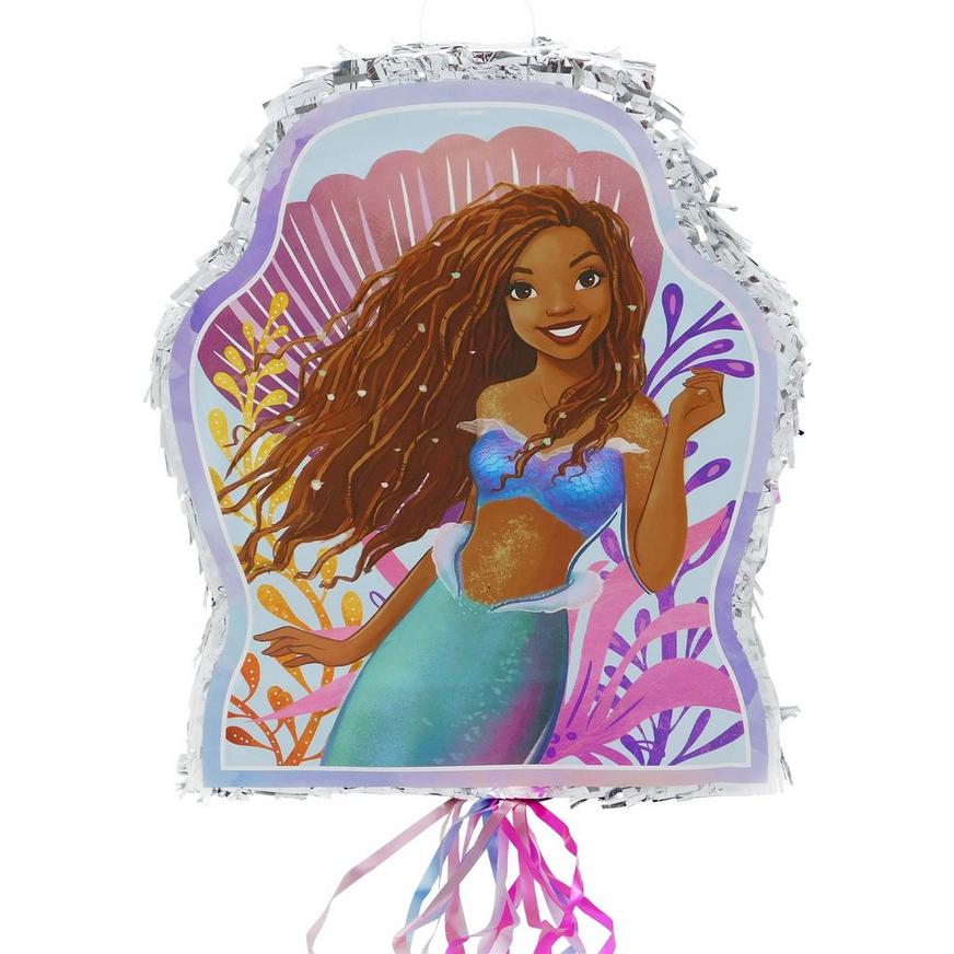 Pull String The Little Mermaid Pinata, 17.75in x 21.75in - Movie 2023