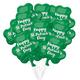 Green Happy St. Patrick's Day Shamrock Foil Balloon Bouquet, 12pc