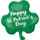 Green Happy St. Patrick's Day Shamrock Foil Balloon Bouquet, 12pc