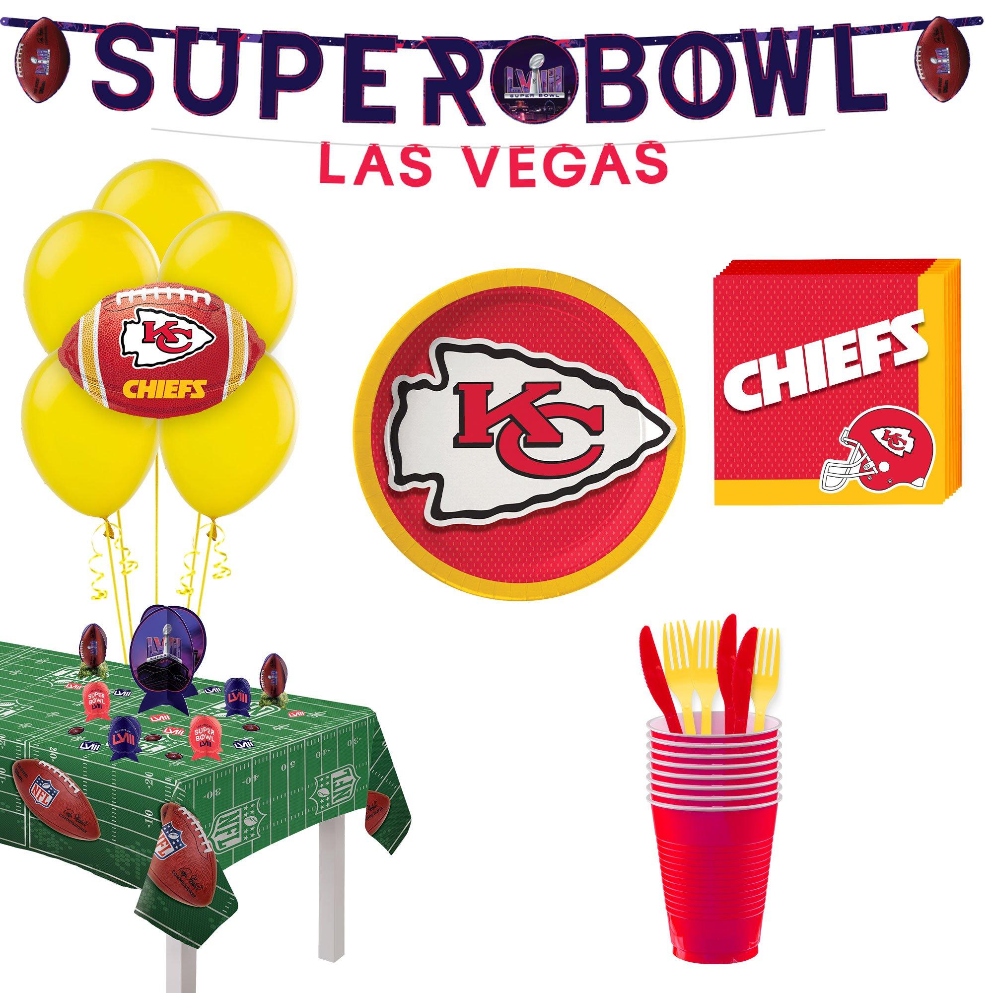 Kansas City Chiefs Super Bowl LVII Party Kit for 18 Guests Party City