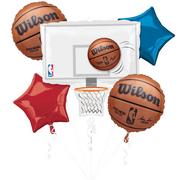 Wilson Basketball Foil Balloon Bouquet, 5pc - NBA