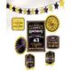 Black, White, & Gold Better with Age 40th Birthday Room Decorating Kit, 75pc