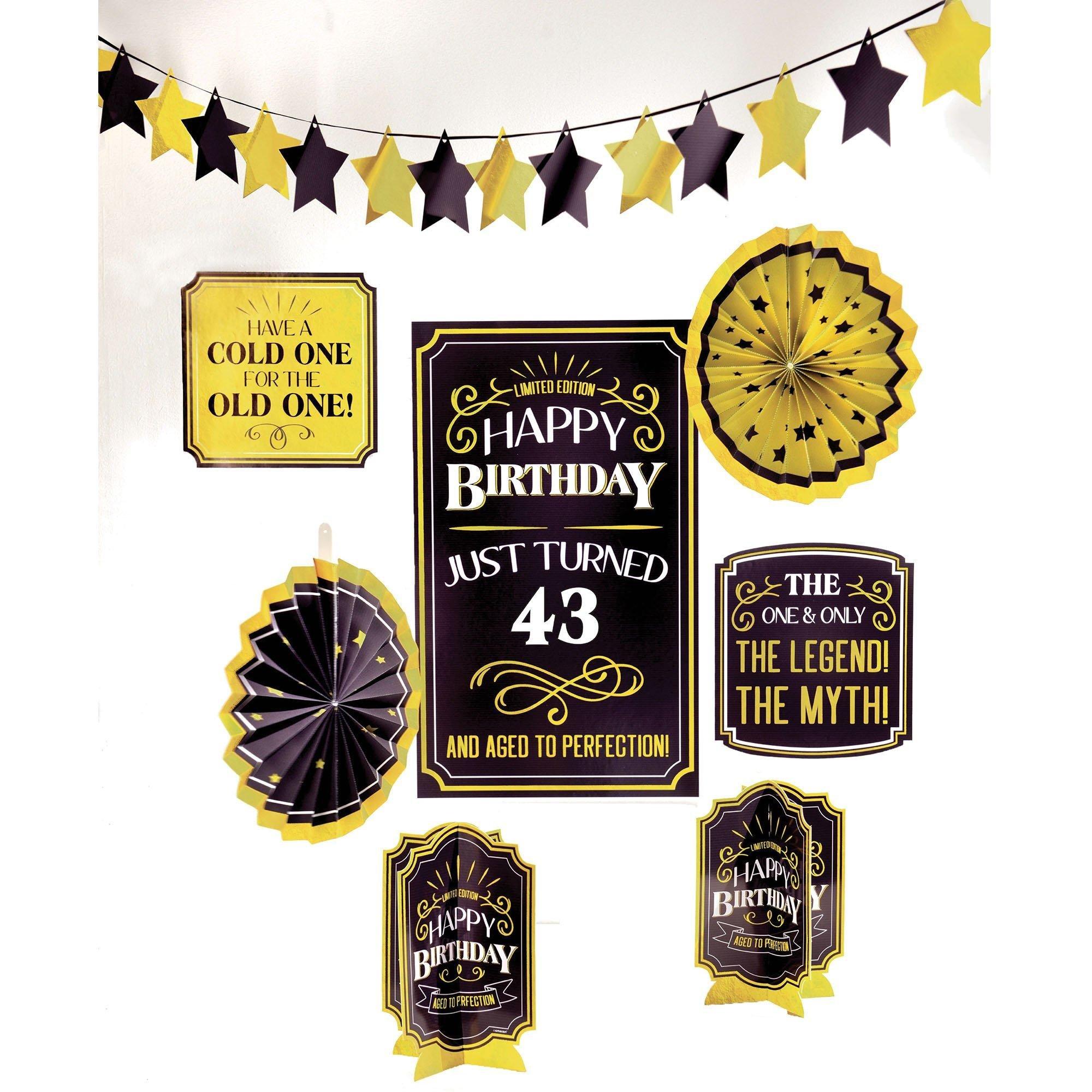 Birthday sign - Happy 50th birthday. Hollywood birthday party decorations,  50 year old birthday, Gatsby roaring 20s party supplies, art deco