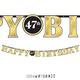 Black, White, & Gold Better with Age 50th Birthday Balloon Backdrop Kit, 74pc
