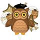 Wise Owl Graduation Foil Balloon Bouquet, 5pc