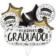 Sketched Impressions Felicidades Graduado Foil Balloon Bouquet, 7pc