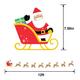 Santa & Reindeer Christmas Cardstock Garland, 12ft