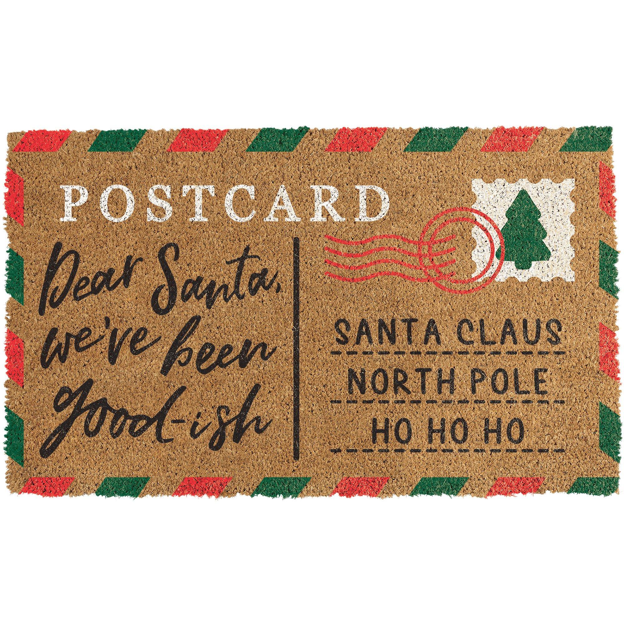 Postcard to Santa Coir & Vinyl Doormat, 29.5in x 17.75in