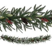 Faux Pine, Berry & Pine Cone Garland, 6ft