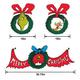 Grinch Merry Christmas Corrugated Plastic Yard Sign Set, 3pc - Dr. Seuss
