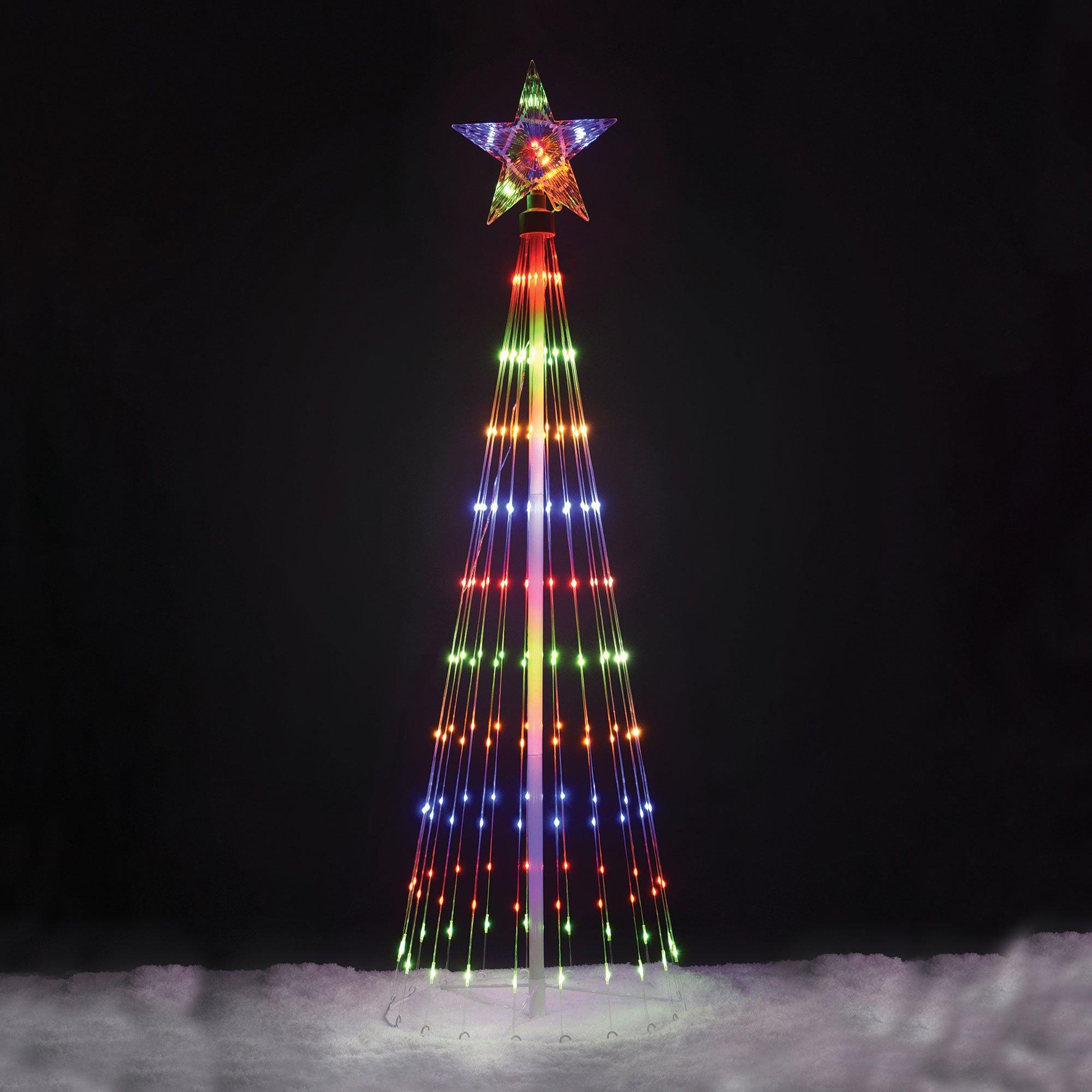 Light-Up Multicolor LED Christmas Tree, 4ft | Party City