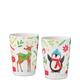 Penguin & Reindeer Holiday Melamine & Bamboo Cup, 7.4oz