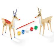 Wooden Reindeer Holiday Painting Craft Kit