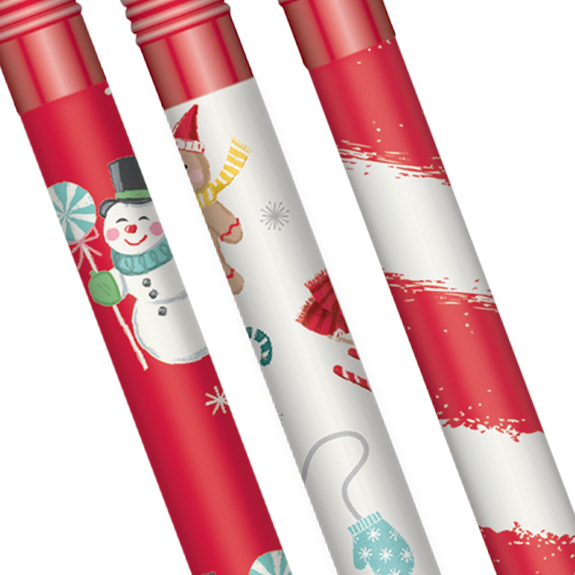 Peppermint Twist Holiday Wood Pencils, 24ct