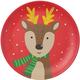 Reindeer Holiday Melamine & Bamboo Dinner Plate, 10in