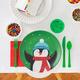 Penguin Holiday Melamine & Bamboo Dinner Plate, 10in