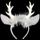 Light-Up White Reindeer Antler Headband