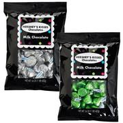 Green & Silver Team Colors Hershey's Kisses, 32oz - Milk Chocolate
