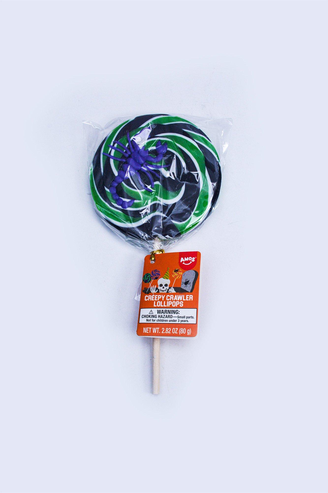 Amos Creepy Crawler Lollipop, 2.82oz - Mixed Fruit Flavors