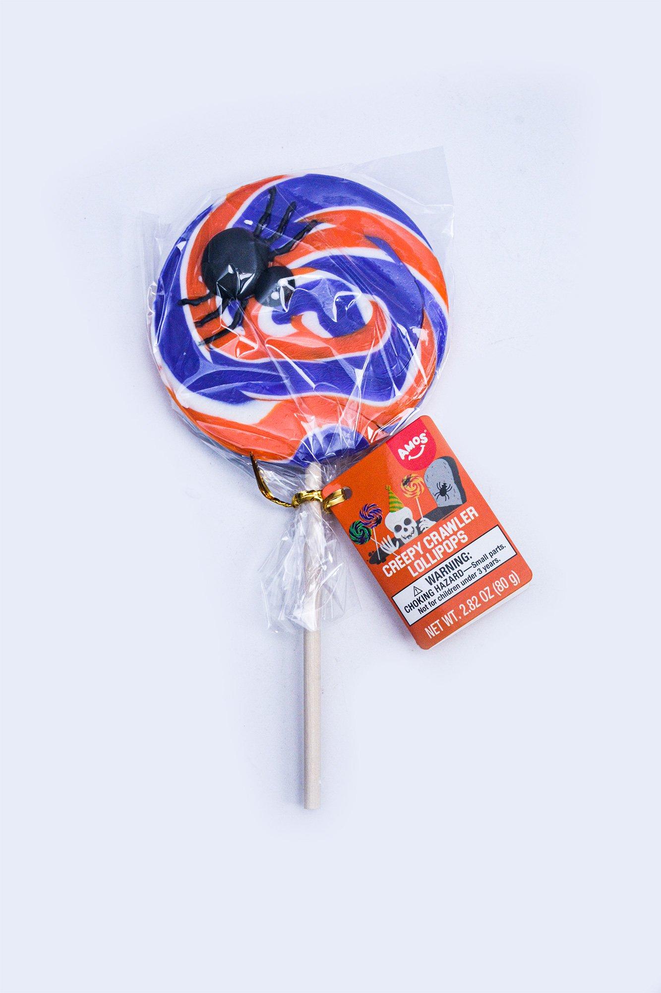 Amos Creepy Crawler Lollipop, 2.82oz - Mixed Fruit Flavors