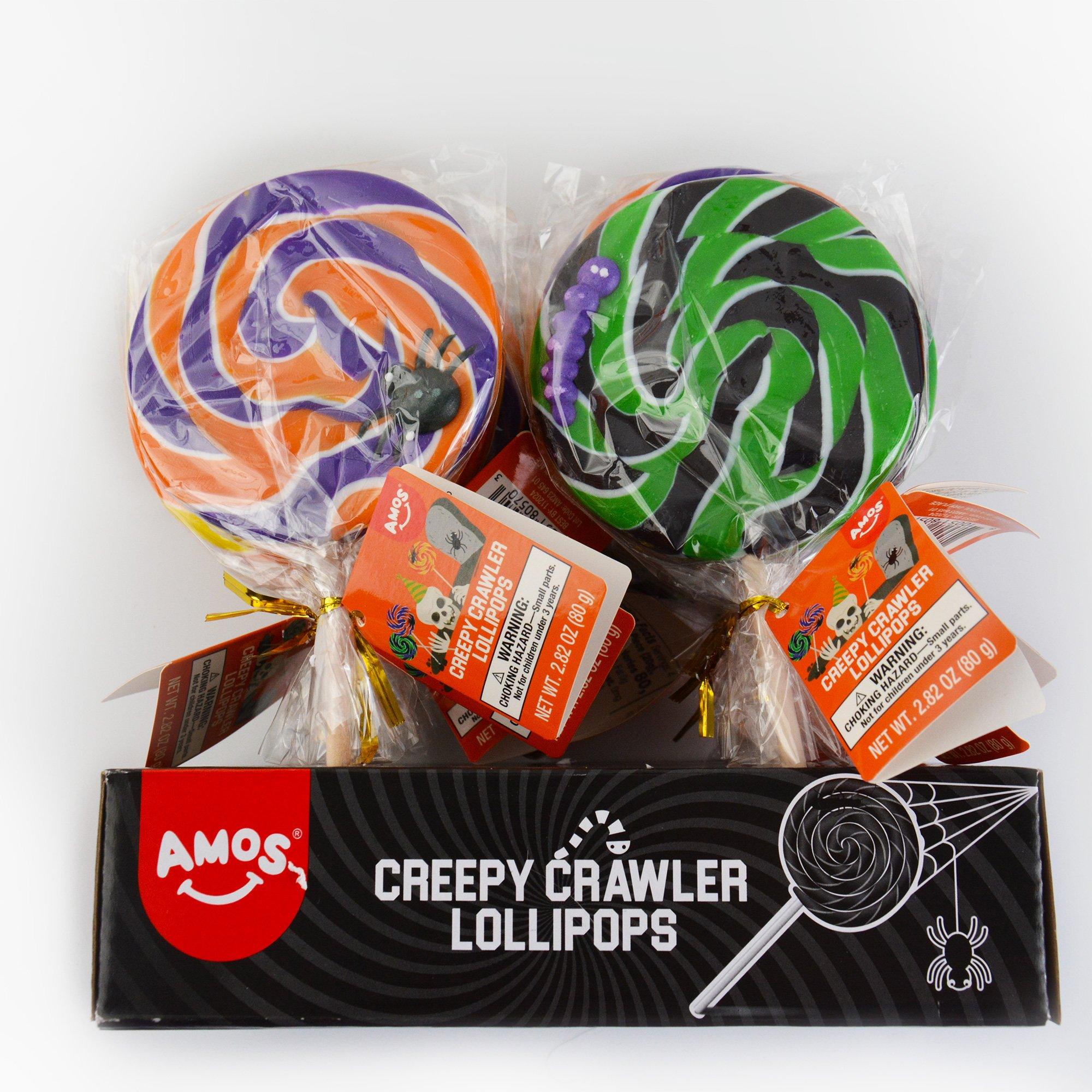 Amos Creepy Crawler Lollipop, 2.82oz - Mixed Fruit Flavors