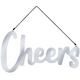 Cheers Hanging Mirror Sign, 17.7in