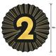 Black, Silver, & Gold Graduation 2024 Fan & Swirl Decorations, 12pc