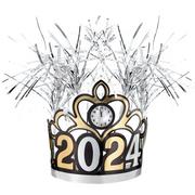 Silver Tinsel Burst 2024 New Year's Eve Tiara