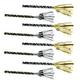 Black, Silver, & Gold Fringe Blowouts, 8ct