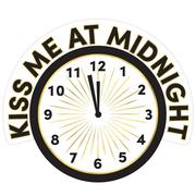 New Year's Eve Kiss Me Clock Cutout, 18.5in