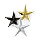 3D Black, Silver, & Gold Hanging Stars, 28in, 3pc