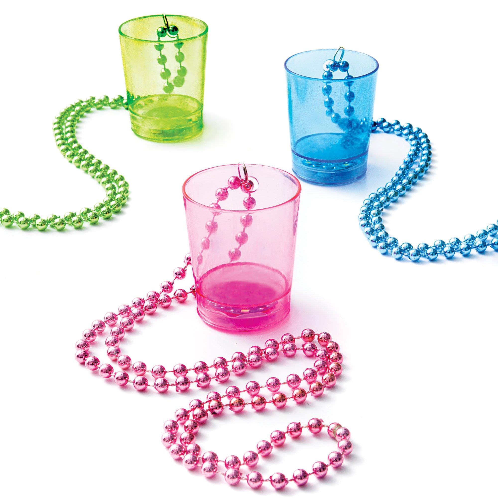 LightUp Multicolor Shot Glass Necklaces, 6ct Party City