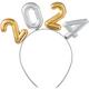 Gold & Silver 2024 Balloon Plastic Headband