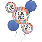Painterly Dots Good Luck Foil Balloon Bouquet, 5pc