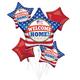 Patriotic Welcome Home Foil Balloon Bouquet, 5pc