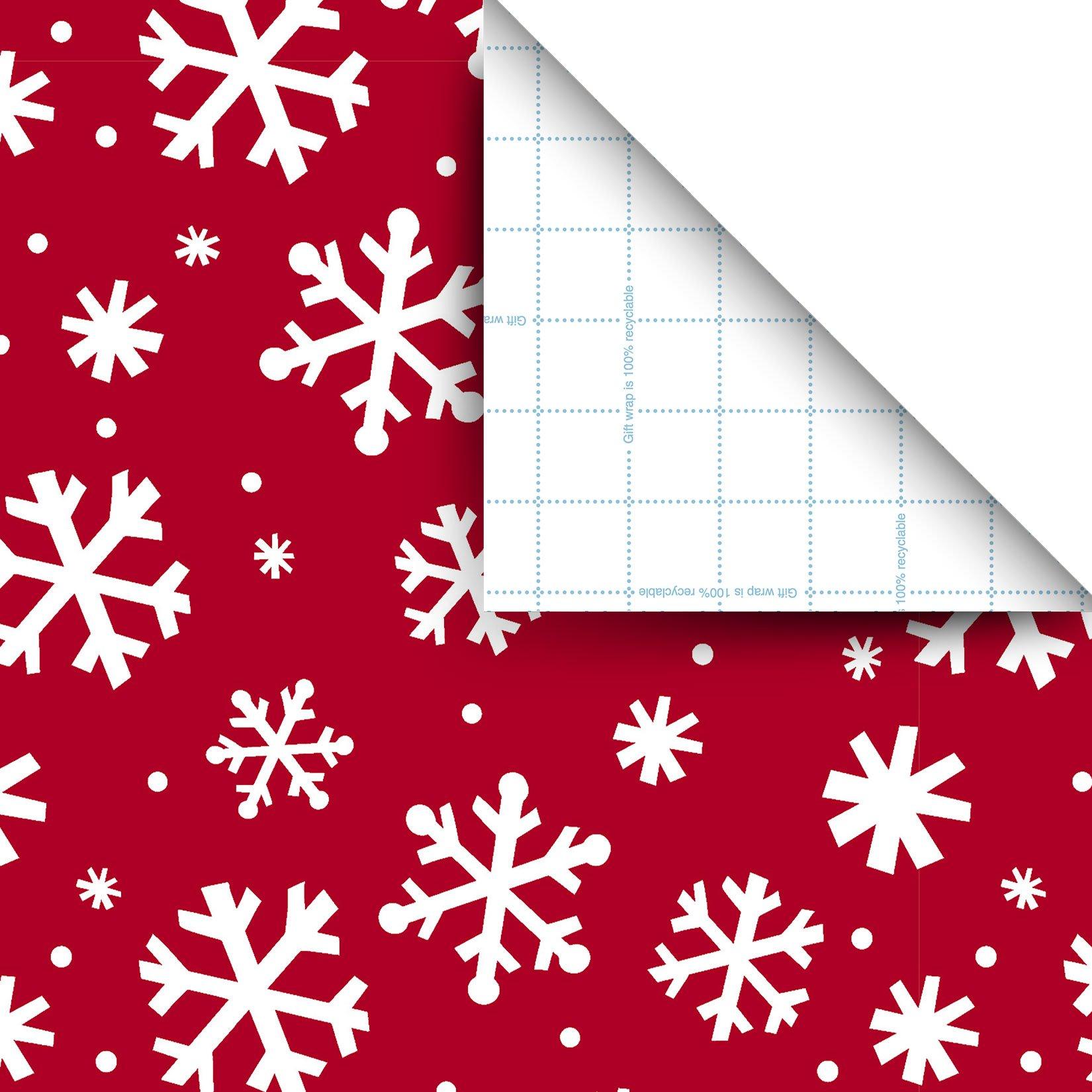 Christmas Snowflakes Gift Wrap, 24x417' Counter Roll