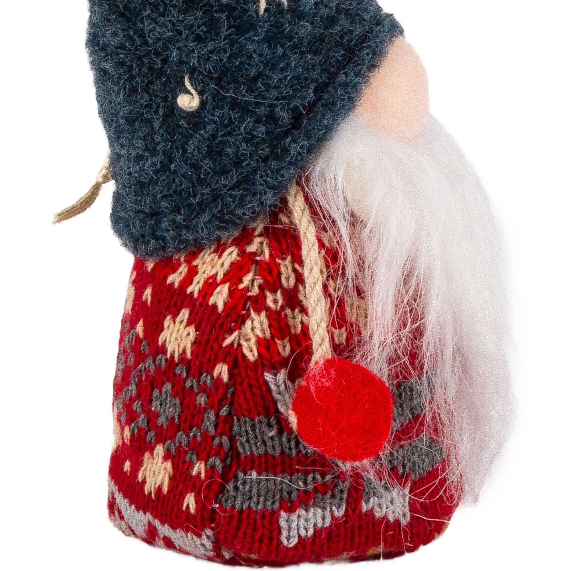 Holiday Gnome Plush Ornament, 6in