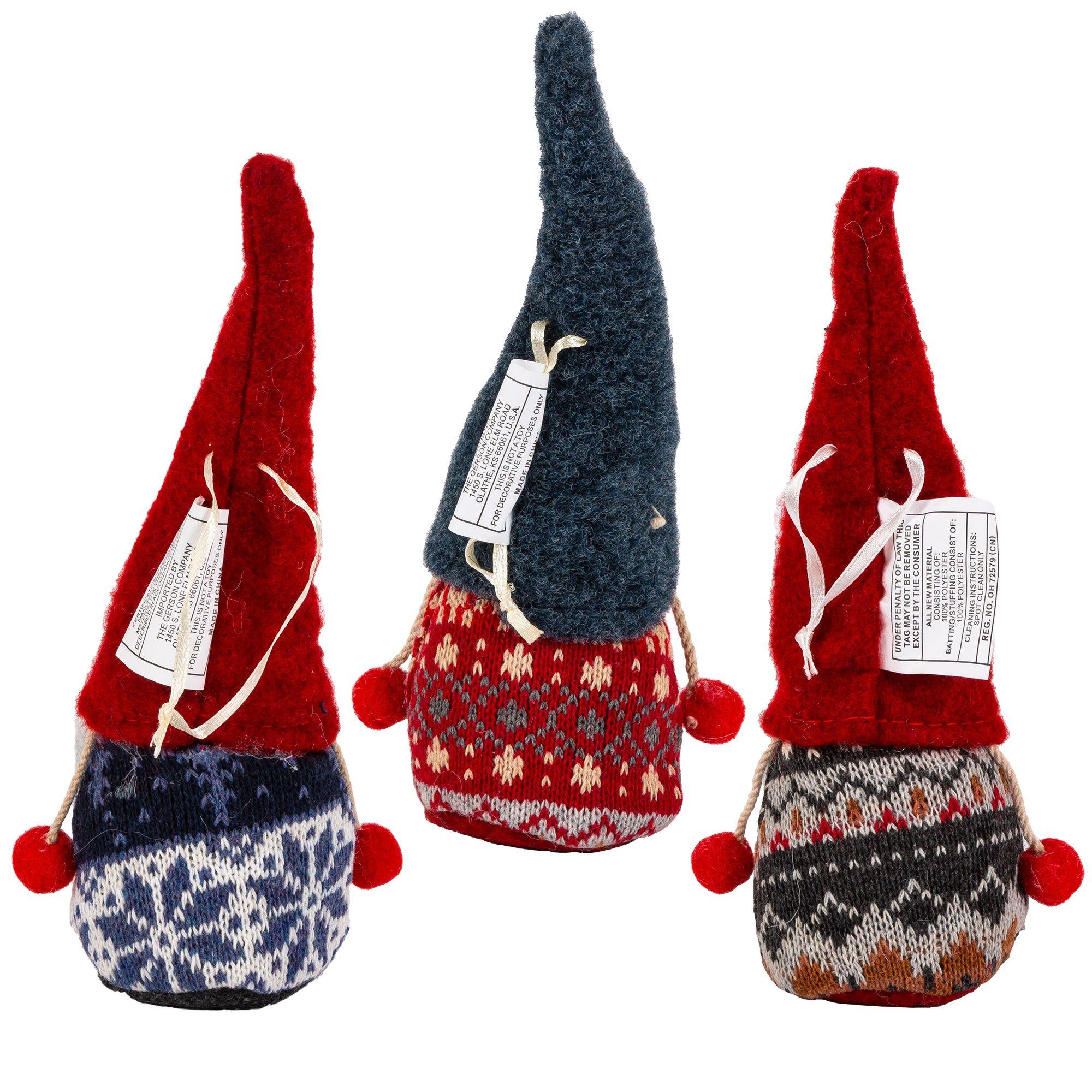 Holiday Gnome Plush Ornament, 6in