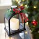 Holiday Bow LED Candle Lantern, 6.9in