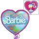 Iridescent Pull String Malibu Barbie Heart Pinata, 18.25in x 16.25in
