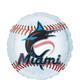 Miami Marlins Baseball Foil Balloon, 18in - MLB