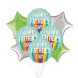 Colorful Father's Day Foil Balloon Bouquet, 7pc