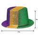 Glitter Striped Mardi Gras Top Hat