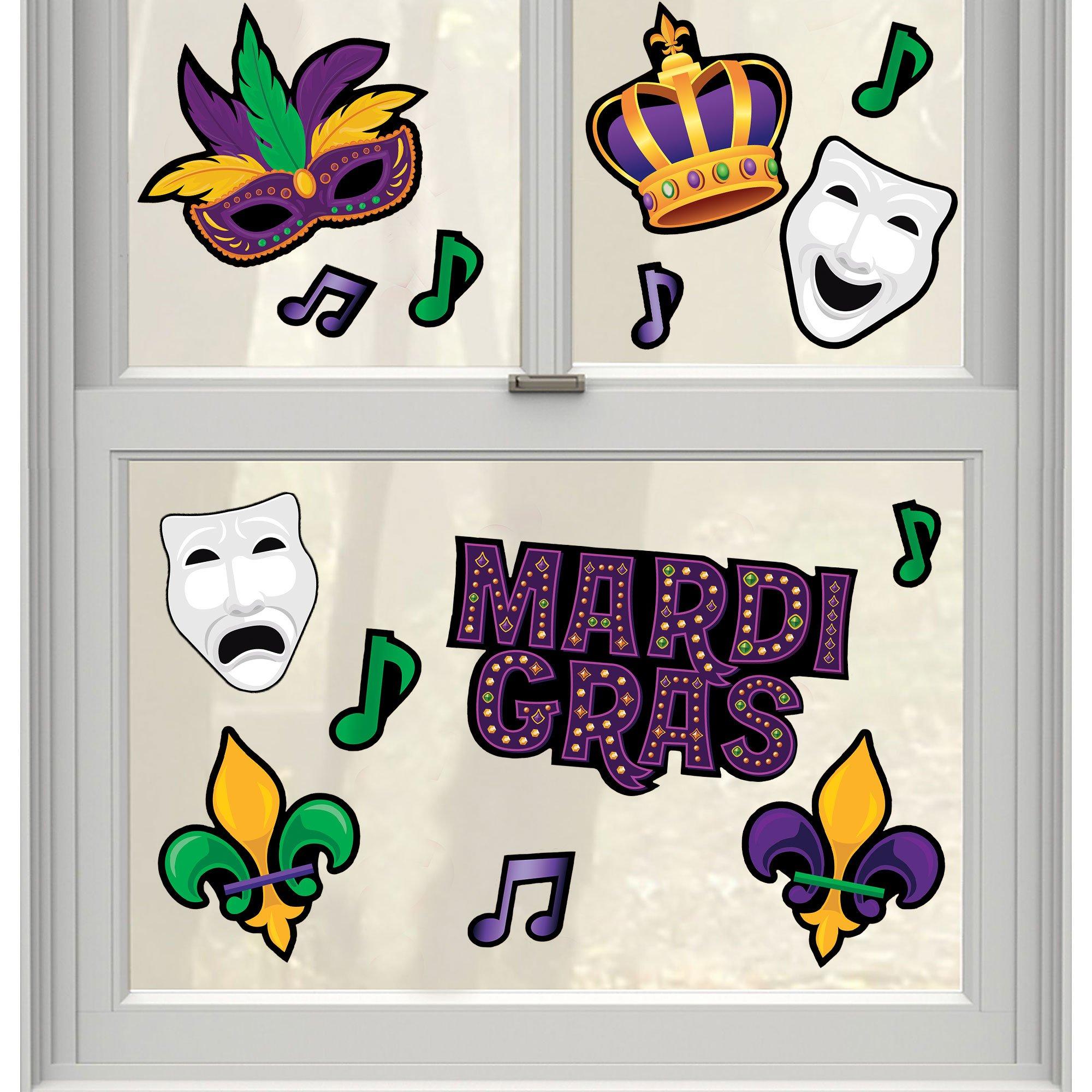 mardi gras vinyl decals
