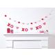XOXO Valentine's Day MDF & Plastic Banner Set, 2pc, 6ft